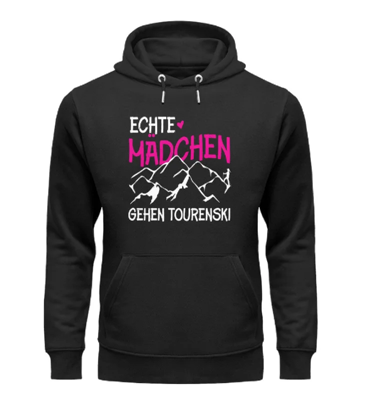 Echte Mädchen gehen Tourenski - Unisex Premium Organic Hoodie Hoodie with Pattern Geometric Abstract