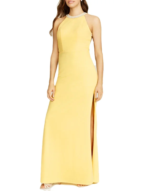 Juniors Womens Open Back Maxi Evening Dress Tunics Stylish elegant