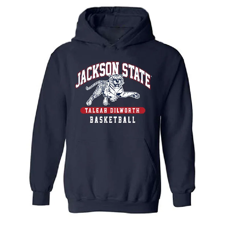 Jackson State - NCAA Women's Basketball : Taleah Dilworth - Classic Fashion Shersey Hooded Sweatshirt Hoodie Sweatshirt Pullover