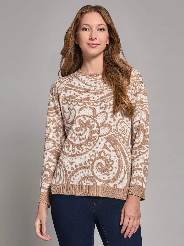 Crew Neck Hi-Lo Hem Sweater Satin Fabric Silk Fabric Chiffon Fabric