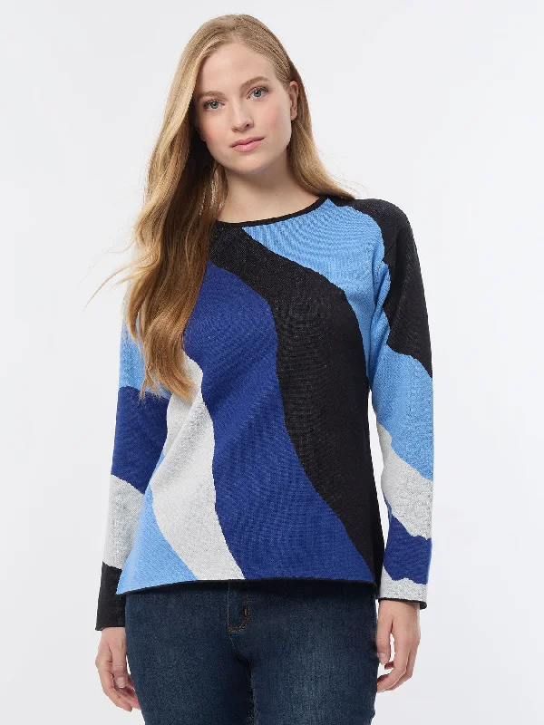 Abstract Colorblock Sweater Wool Sweater Cotton Sweater Cashmere Sweater