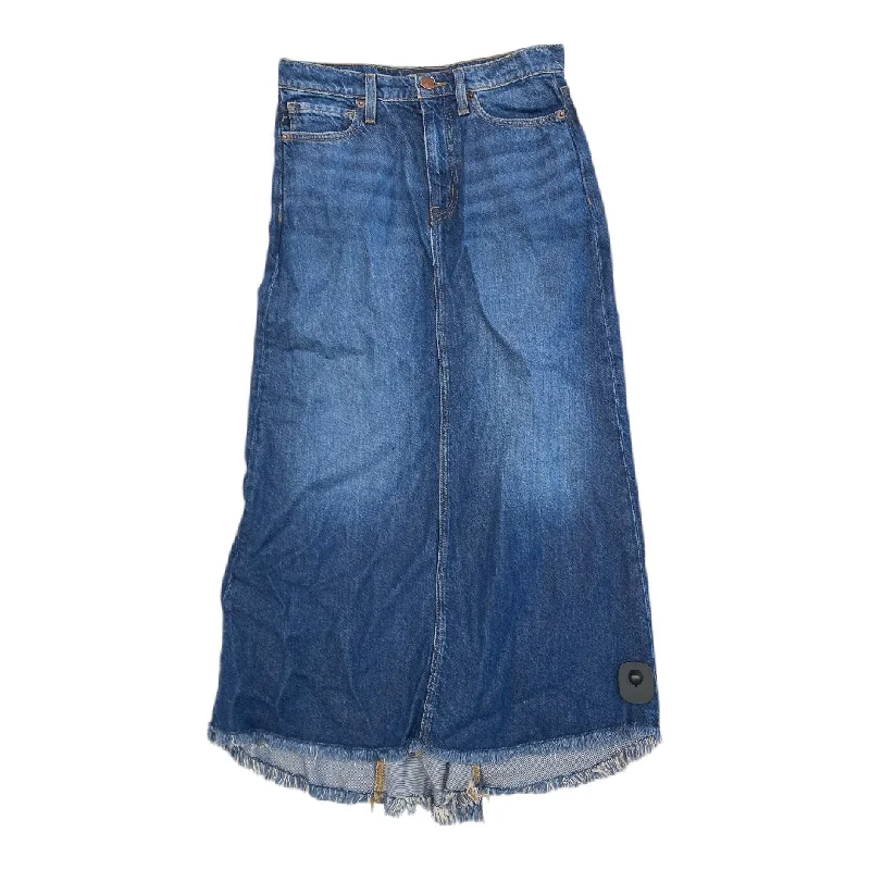 Skirt Designer By Johnny Was In Blue Denim, Size:2 velvet skirt luxury