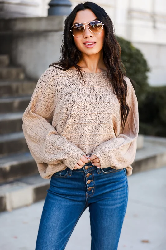 Seriously Cozy Taupe Lightweight Knit Oversized Sweater Boxy Sweater Fitted Sweater A-Line Seriously Cozy Taupe Lightweight Knit Oversized Sweater Boxy Sweater Fitted Sweater A-Line