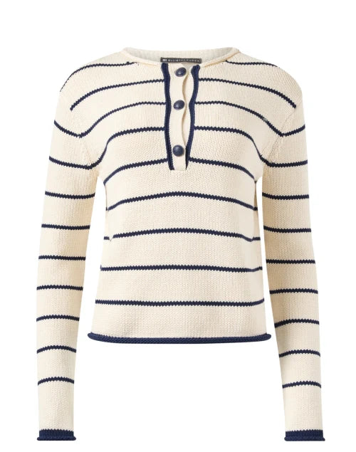 Elliott Lauren Striped Placket Sweater Rayon Fabric Velvet Fabric Corduroy Fabric
