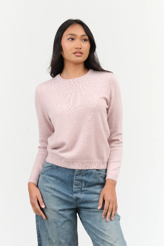 Lulu Sweater in Soft Pink Thin Thick Dense