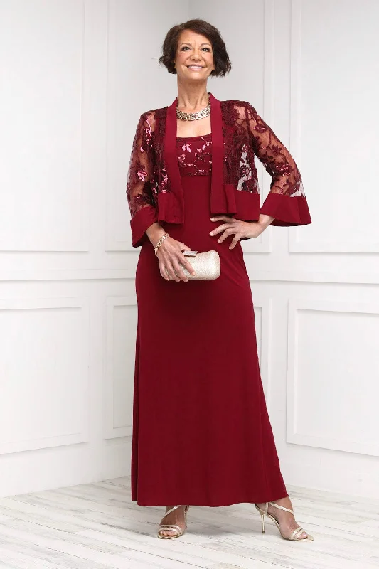 Women's 2 Piece Sequin Lace Jacket Long Dress Faux Fur Jacket Real Fur Jacket Shearling Jacket