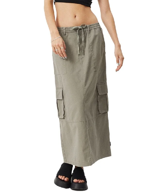 Tasman - Organic Cargo Maxi Skirt velvet skirt plush