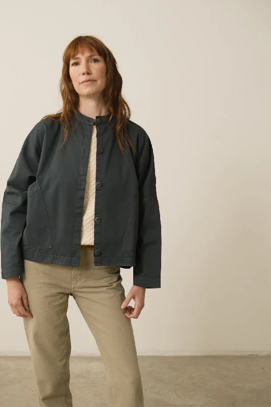 Henny Organic Cotton Jacket In Blue Denim Jacket Leather Jacket Suede Jacket