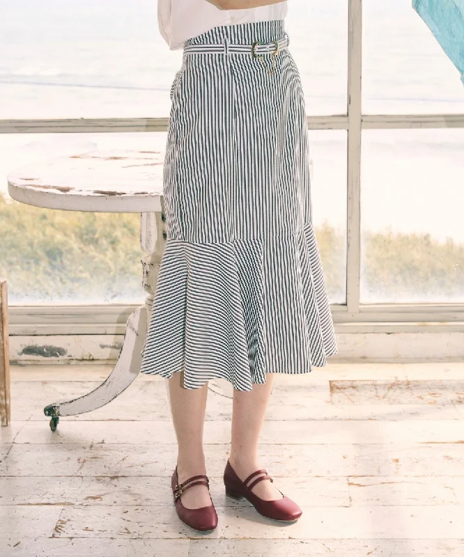 Mermaid Skirt with Gold Buckle Belt lace skirt delicate