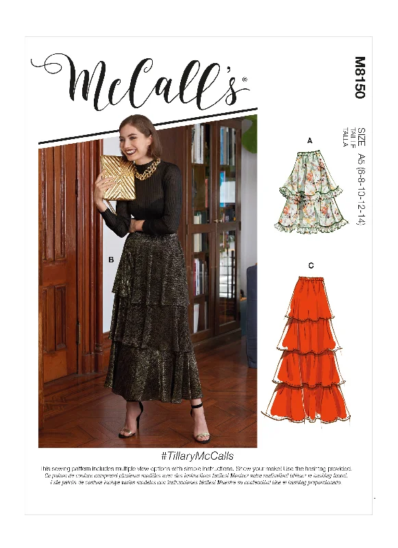 McCall's Pattern M8150 Misses' Skirts lightweight skirt design