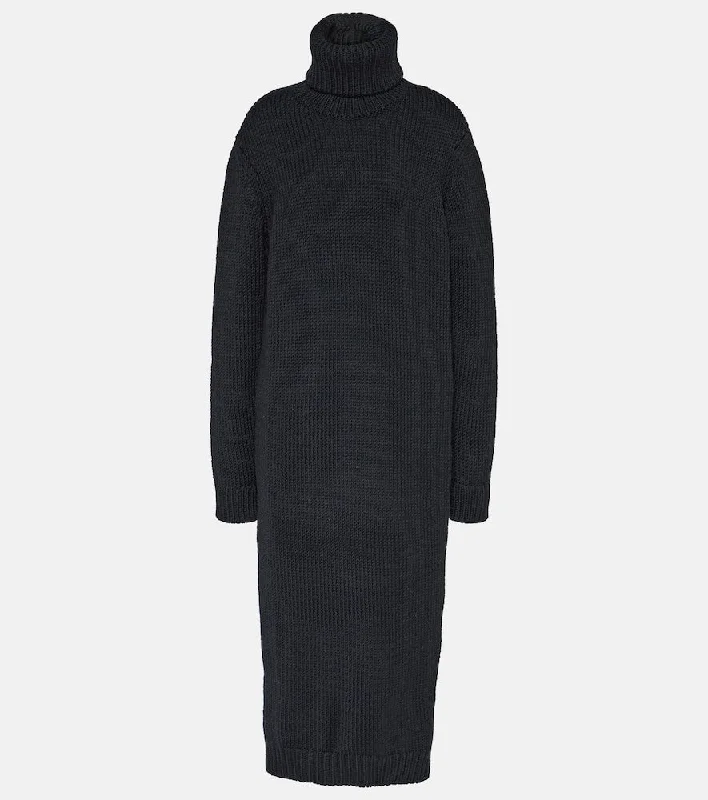 Saint Laurent Ribbed-knit wool sweater dress Wool Fabric Cashmere Fabric Tweed Fabric Saint Laurent Ribbed-knit wool sweater dress Wool Fabric Cashmere Fabric Tweed Fabric